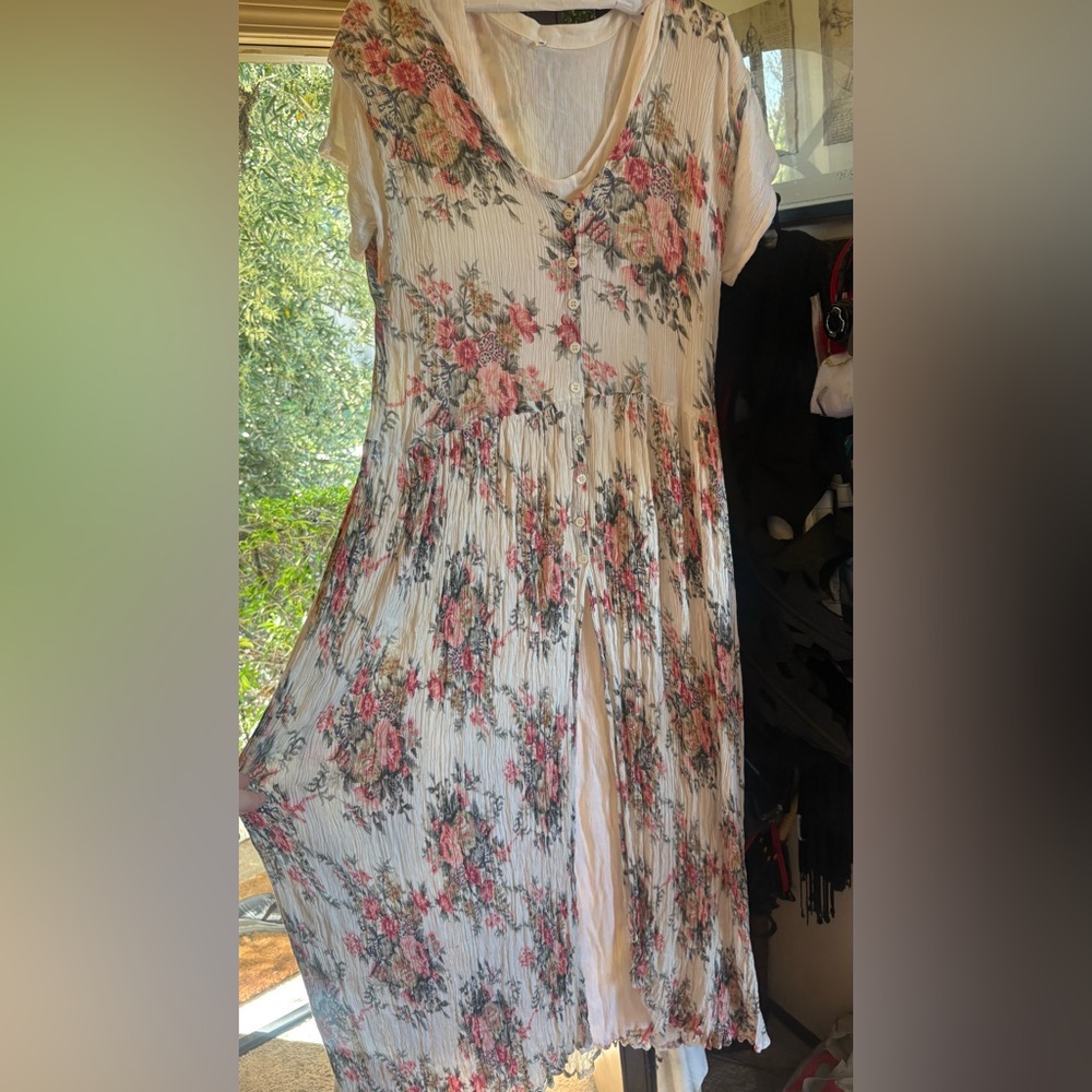 Floral Cottagecore Grunge revival 90 Button-Front Dress Portland Chicago